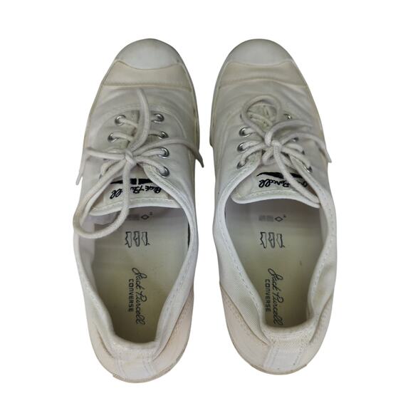 Converse Jack Purcell White Canvas Low Top Sneakers Shoes Men's 8.5 Women's 10.5 - Picture 6 of 9